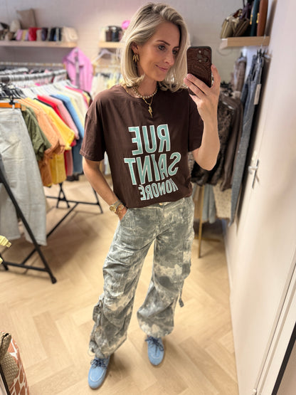 T Shirt Rue Saint Honoré Bruin Mint