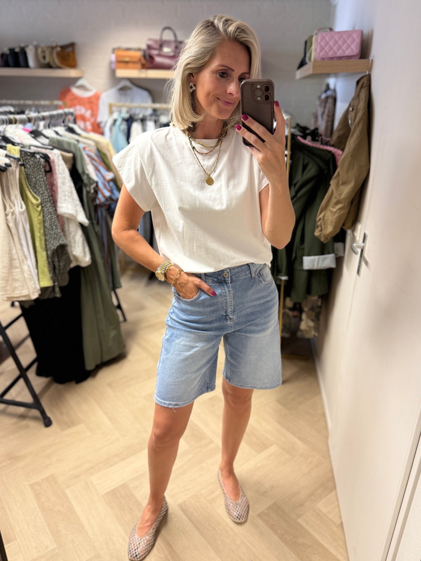 T-Shirt Unika Katoen Wit