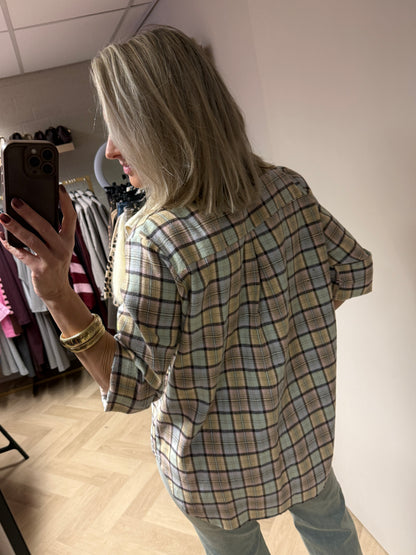 Blouse Julia Ruit Lichtblauw