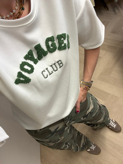 Shirt Voyages Club Wit Groen