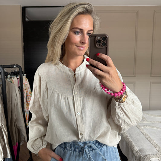 Blouse Beau Linnen Beige