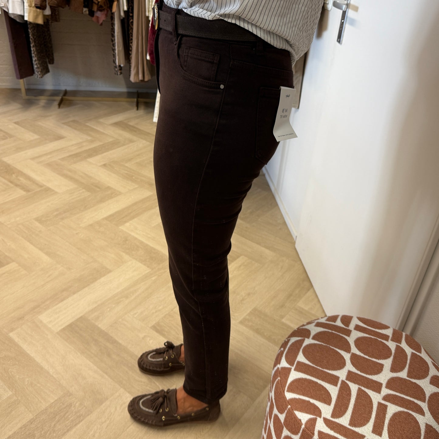 Jeans Eva Mom Fit Choco Bruin