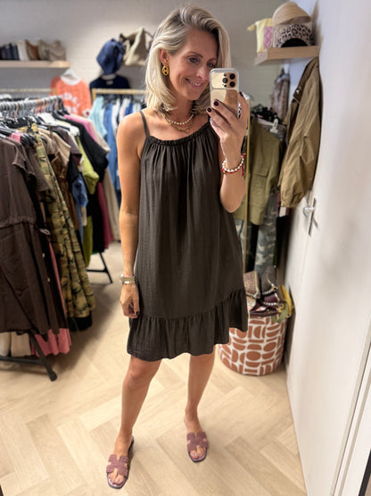 Jurk Macy Viscose Donkerbruin