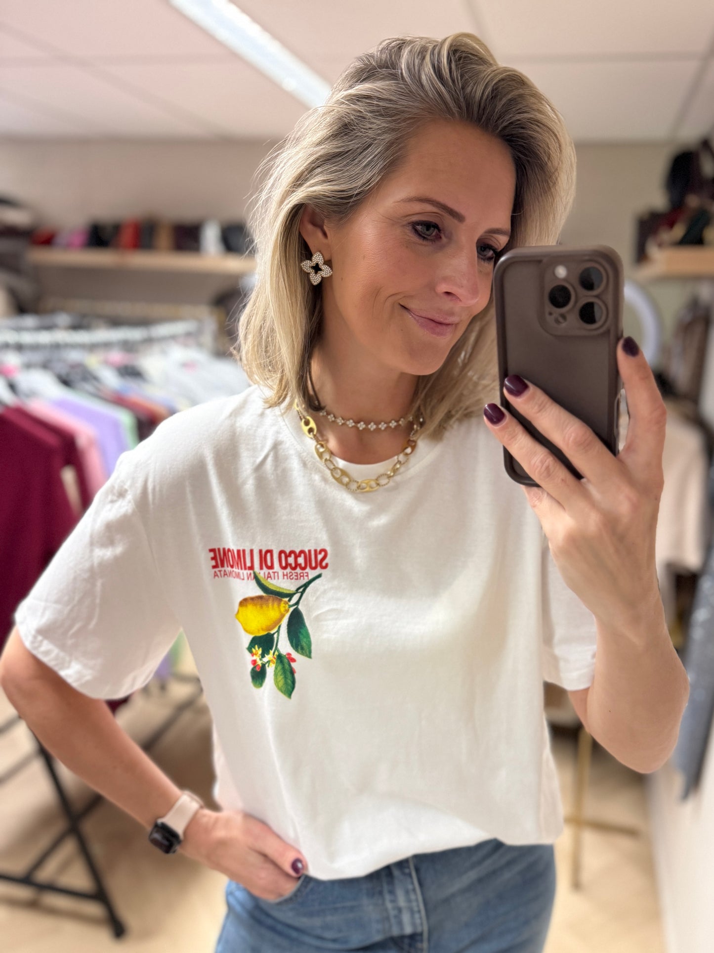 T Shirt Limone Wit