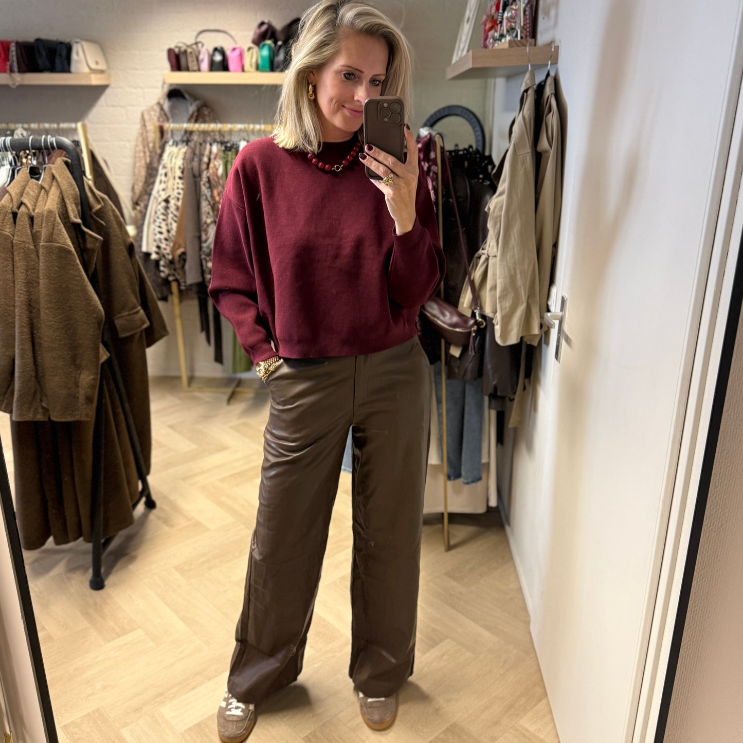 Trui Isa Polyamide Bordeaux