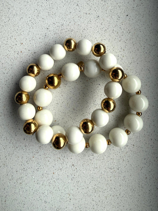 Armband Set Crème Goud