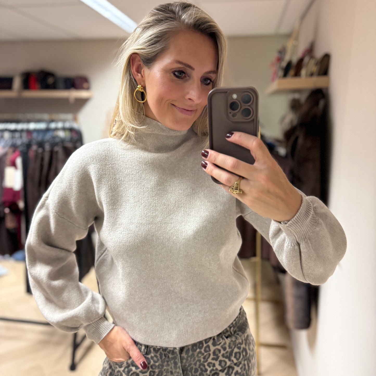 Trui Isa Viscose Taupe