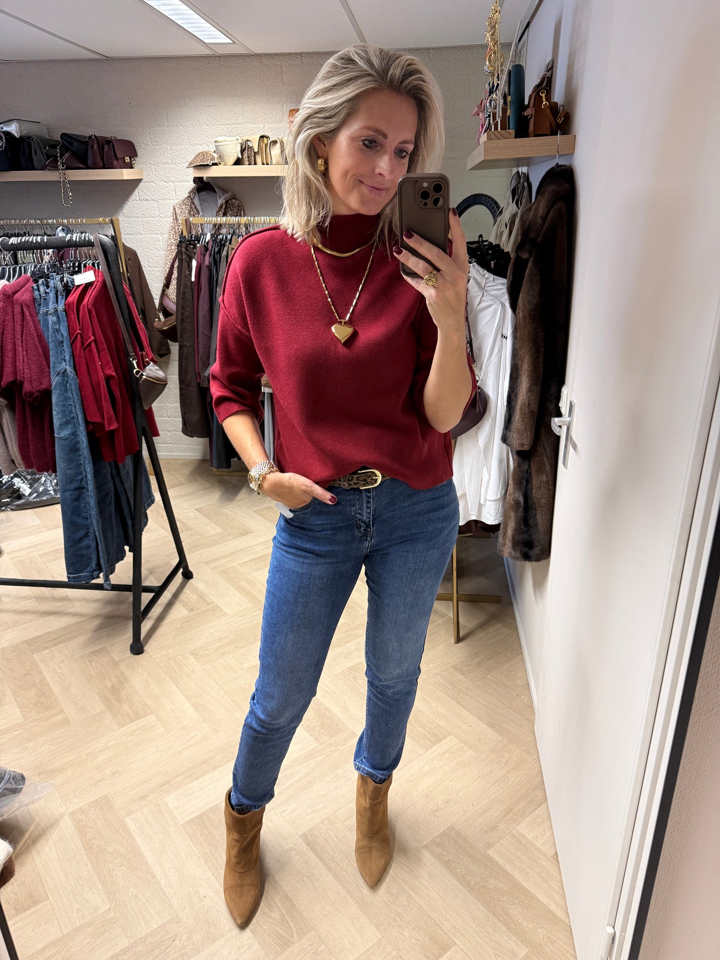 Trui Isabel Viscose Bordeaux