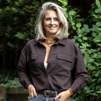 Blouse Anna Donkerbruin
