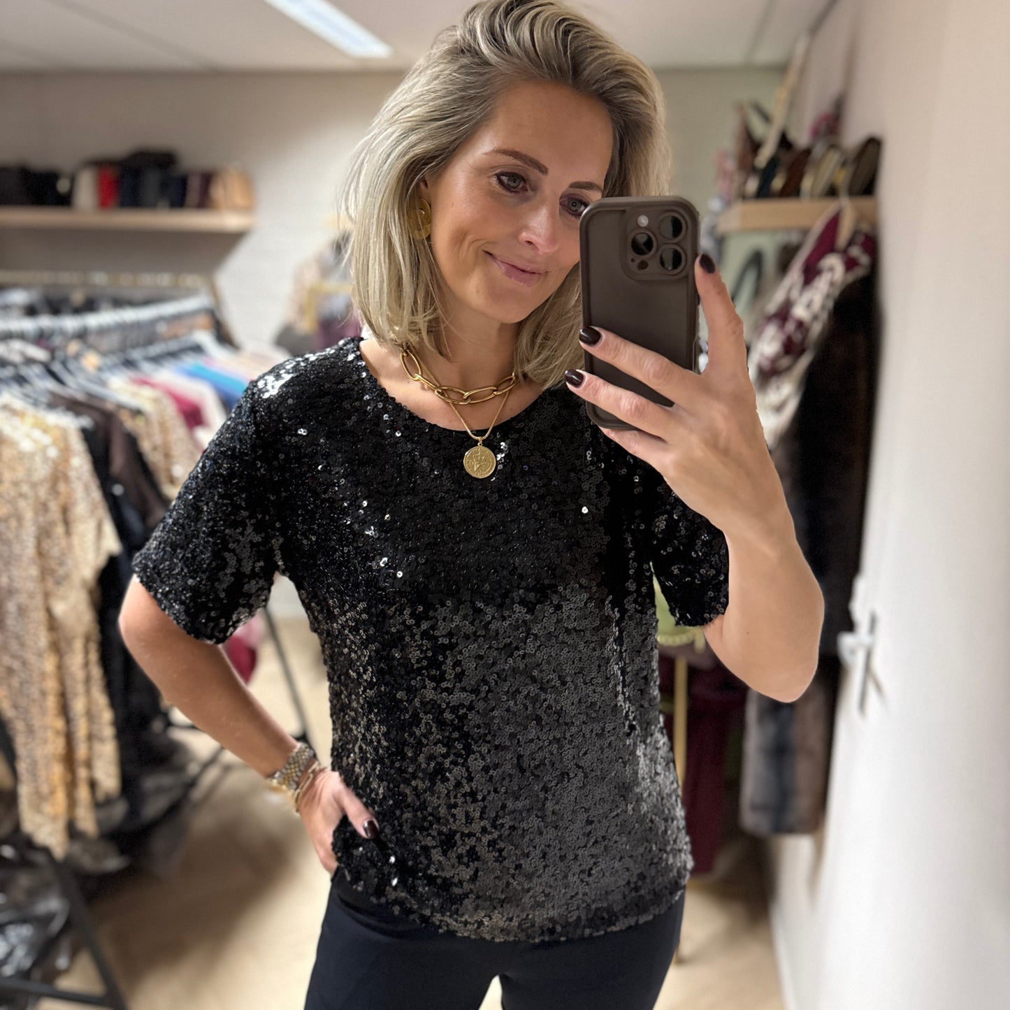 Shirt Donna Paillet Zwart