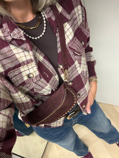 Vest Blouse Jill Ruit Bordeaux Crème