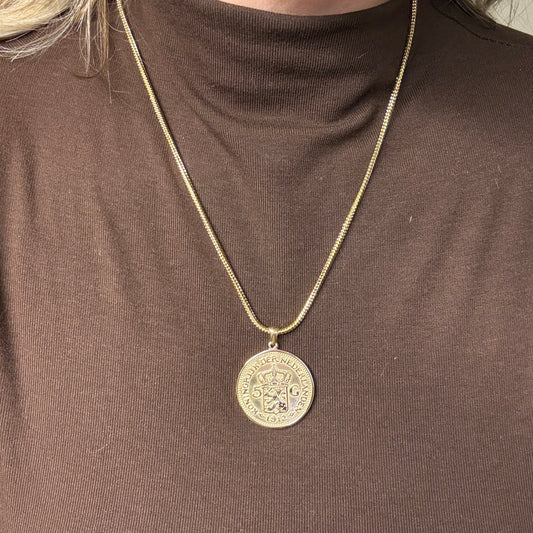 Ketting Nina Vijf Gulden Munt Goud