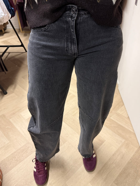 Jeans QH Barrel Fit Donkergrijs