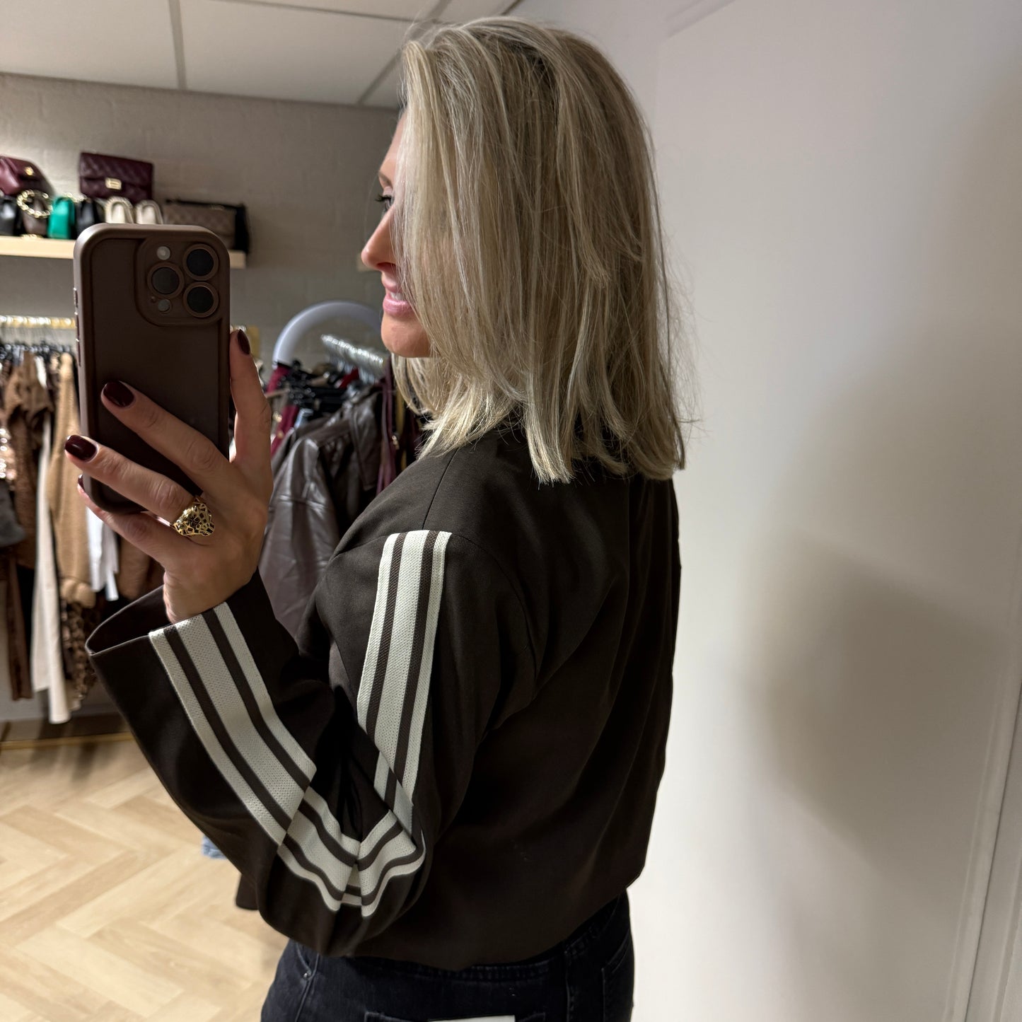 Blazer Cropped Nina Streep Choco