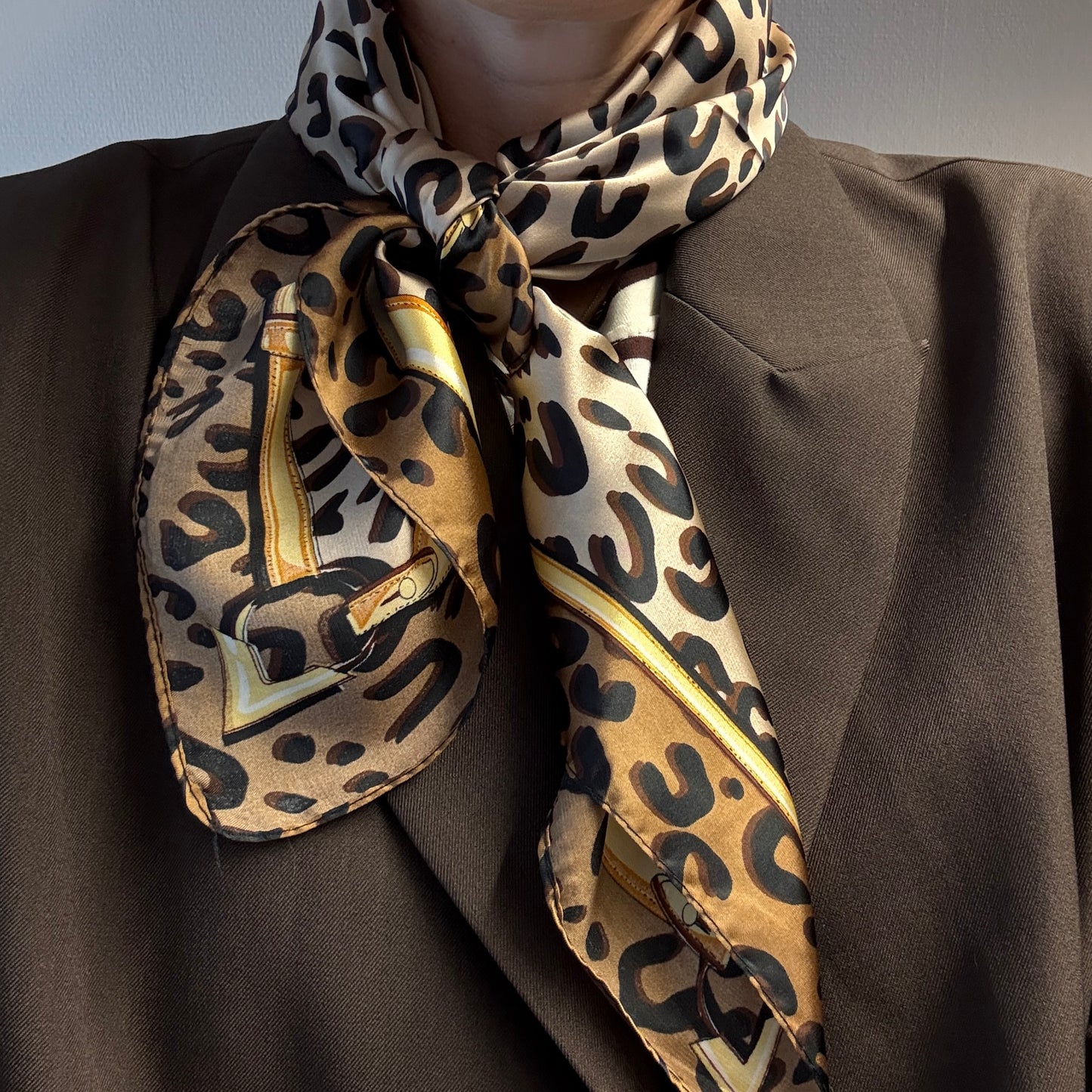 Sjaal Silka Leopard Taupe
