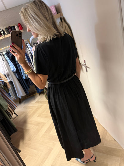 Jurk Naomi Katoen Shirtdress Zwart