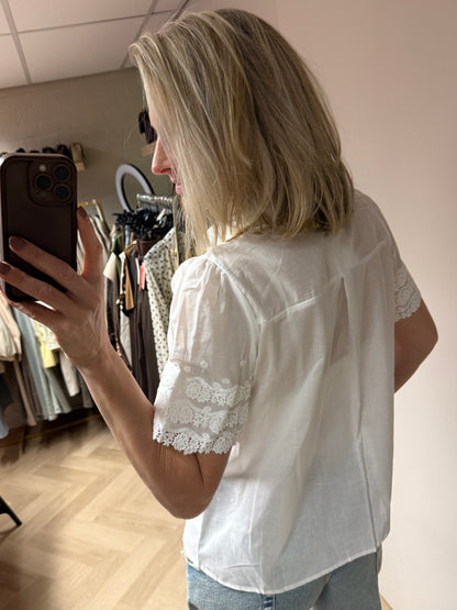 Blouse Edith Korte Mouw Wit