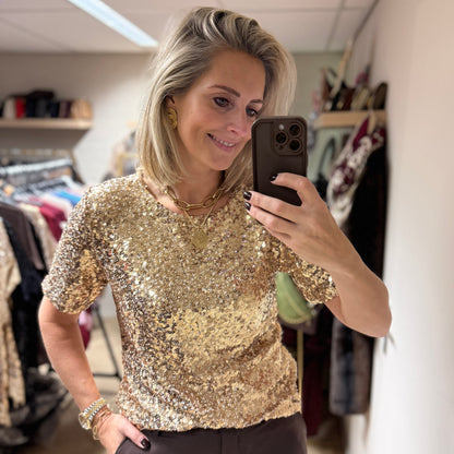 Shirt Donna Paillet Goud