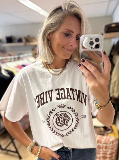 T-Shirt Julia Vintage Wit