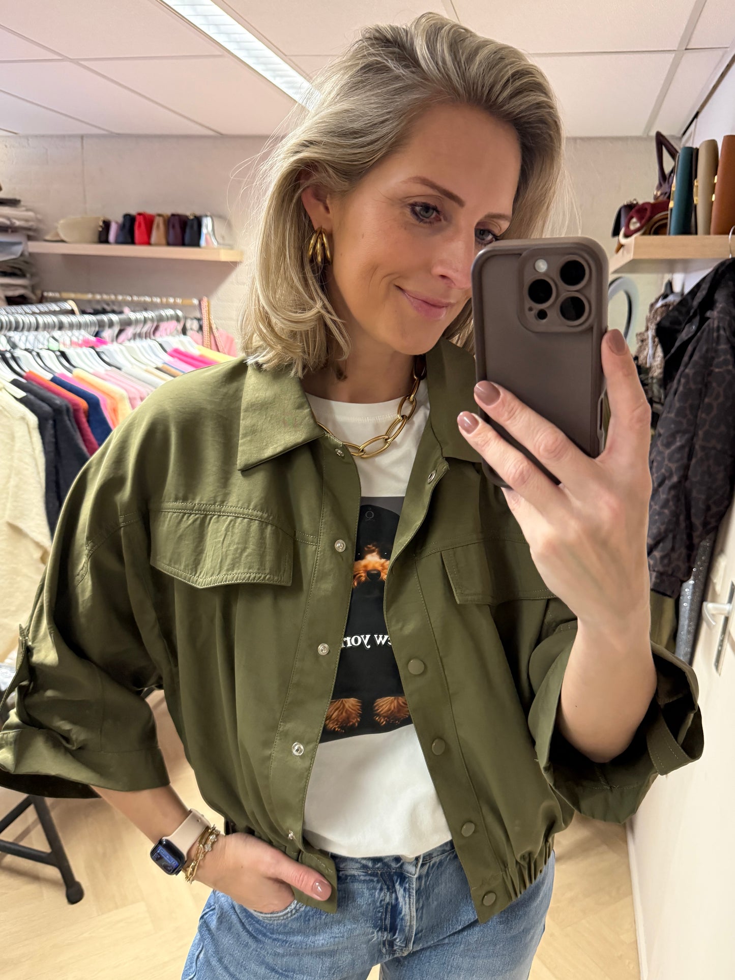 Jas Amber Armygroen