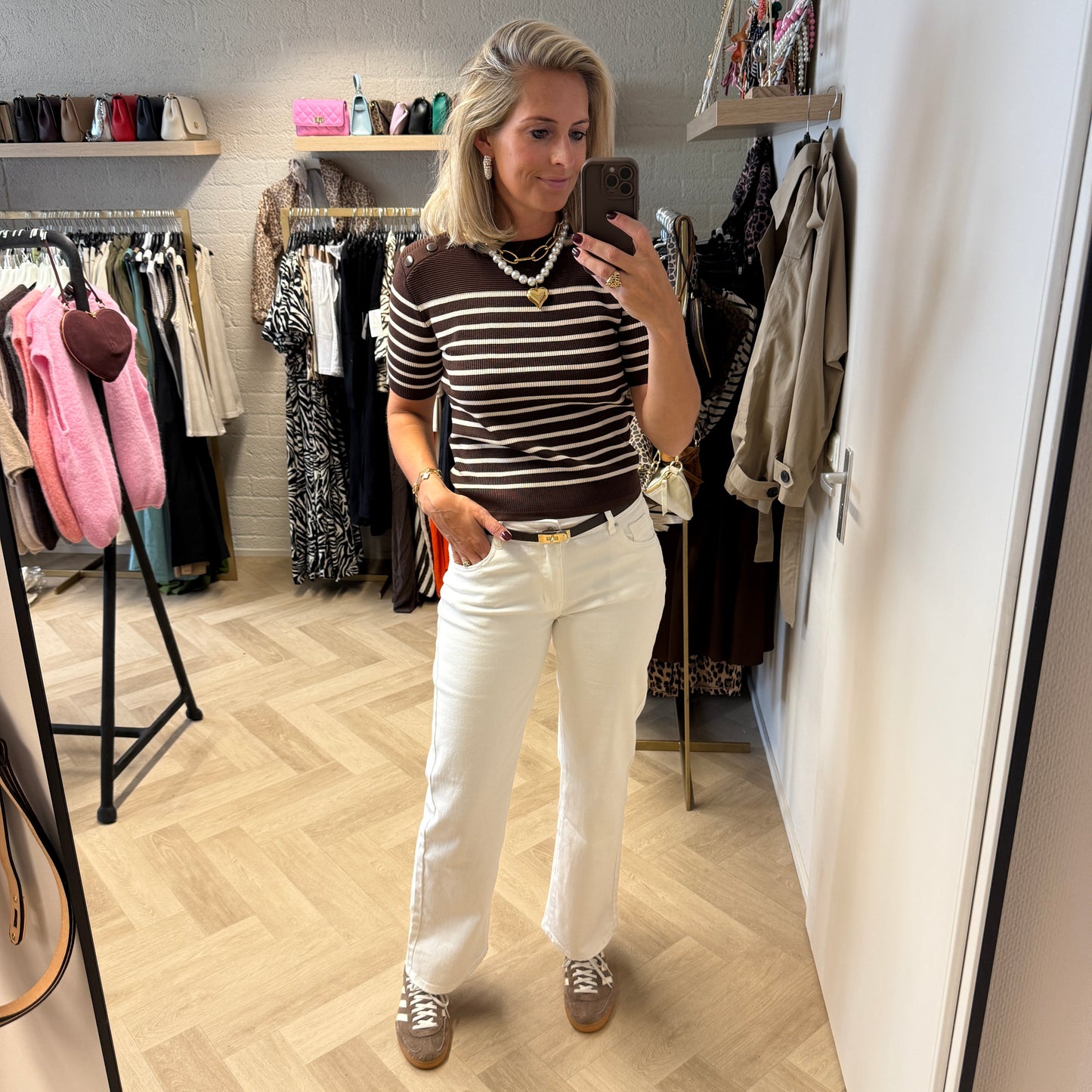 Trui Katoen Shanna Streep Bruin