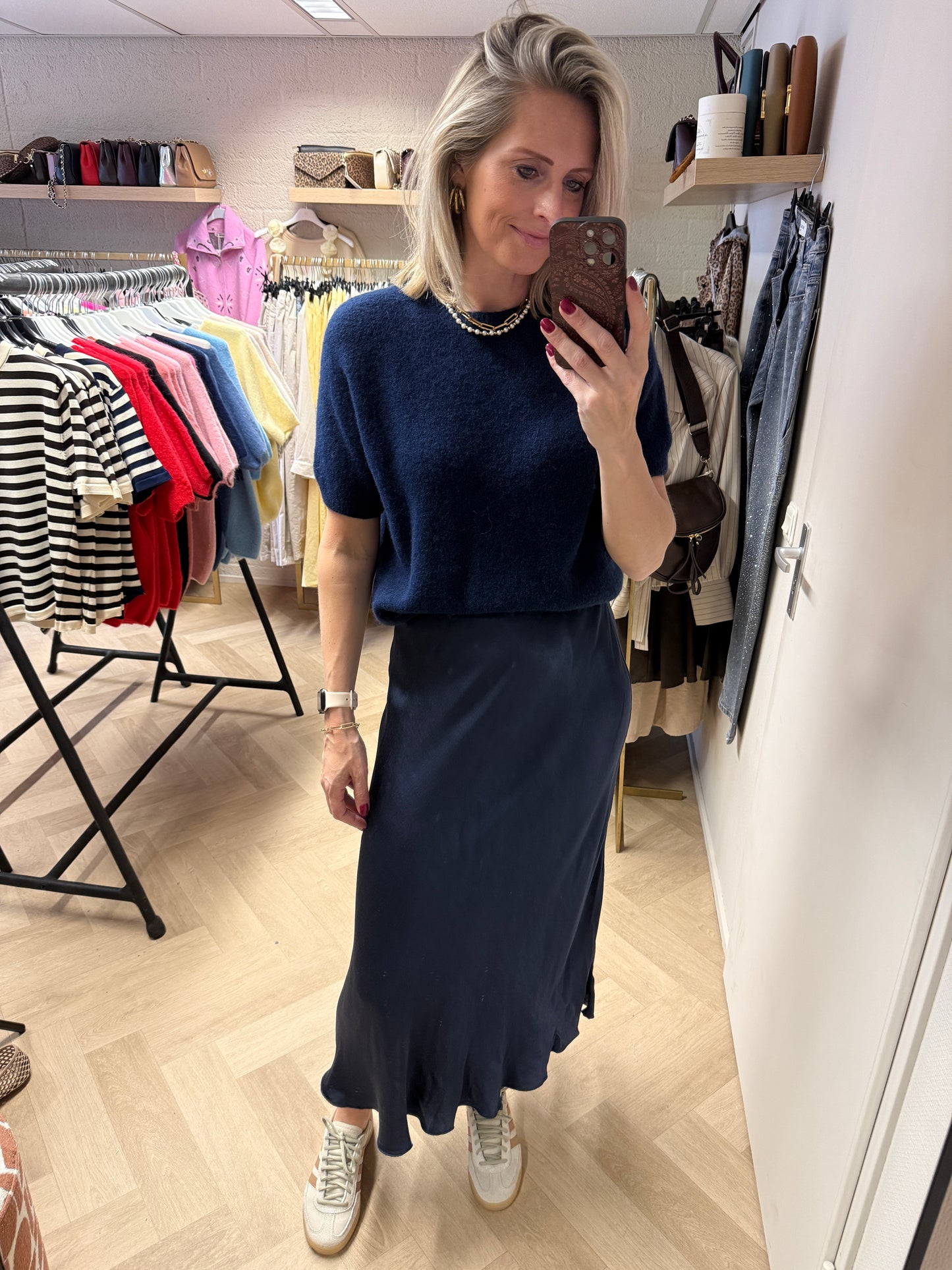Rok Charlie Satijn Donkerblauw