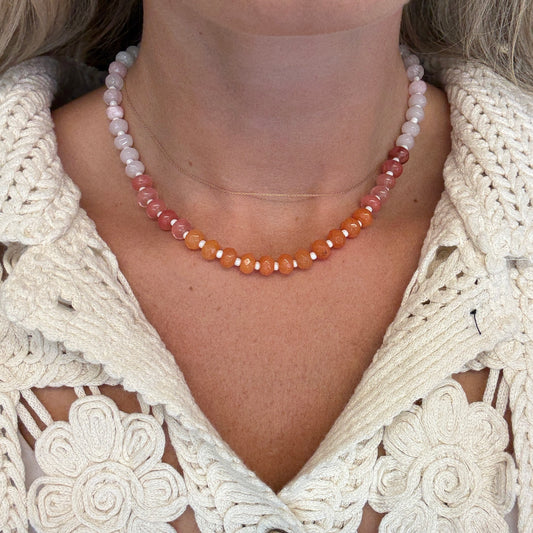 Ketting Stenen Multi Oranje