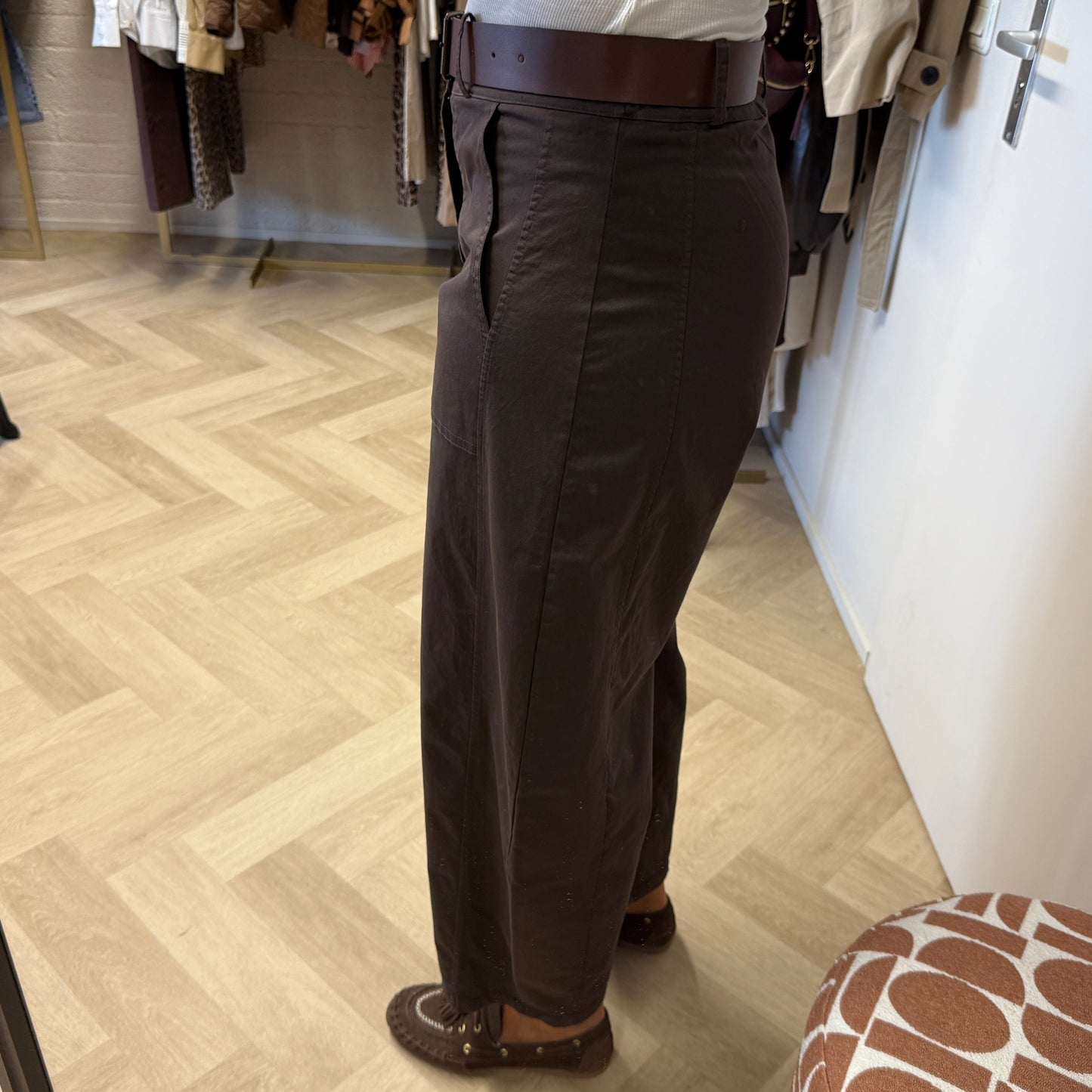 Barrel Pants Jane Choco Bruin