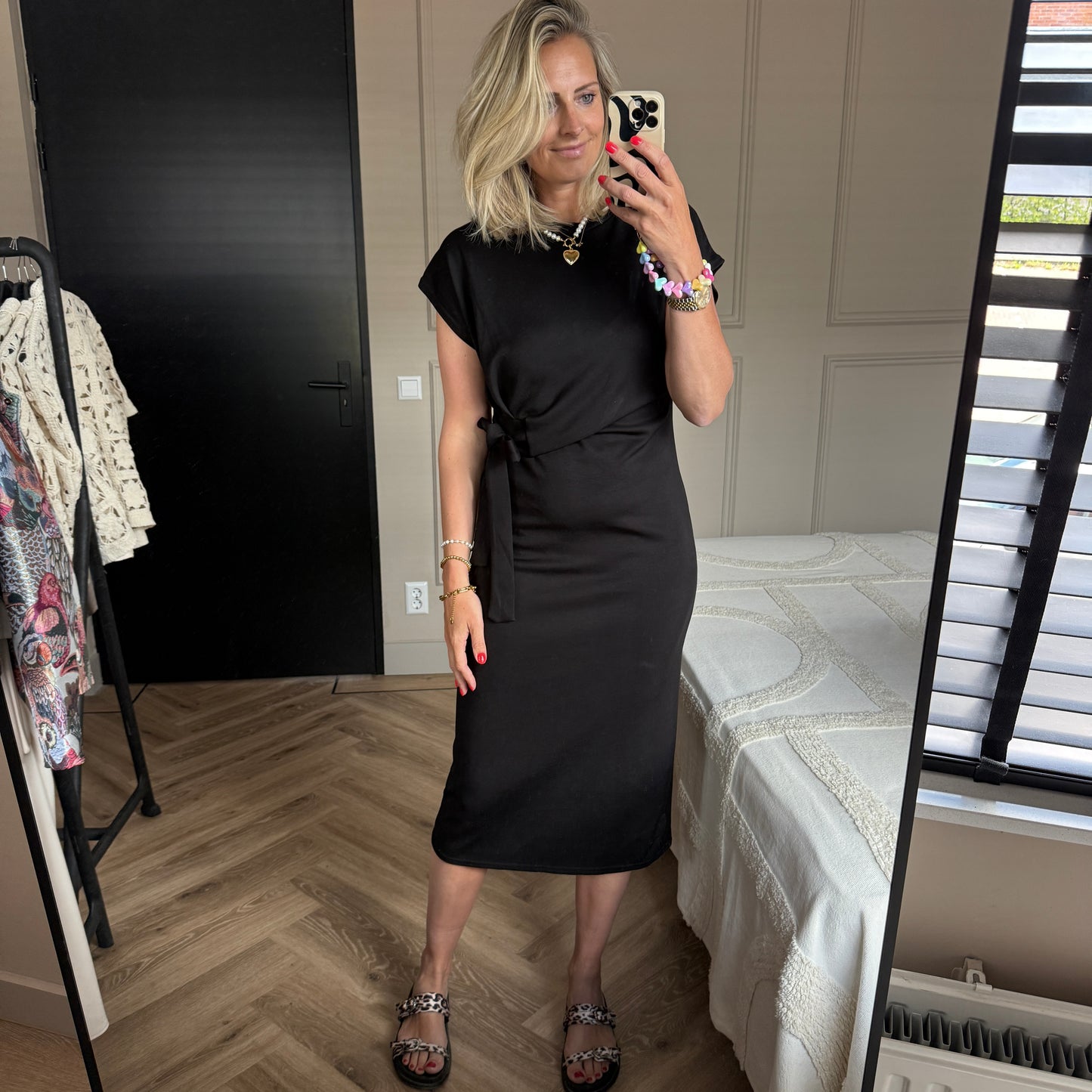 Jurk Fabienne Scuba Zwart
