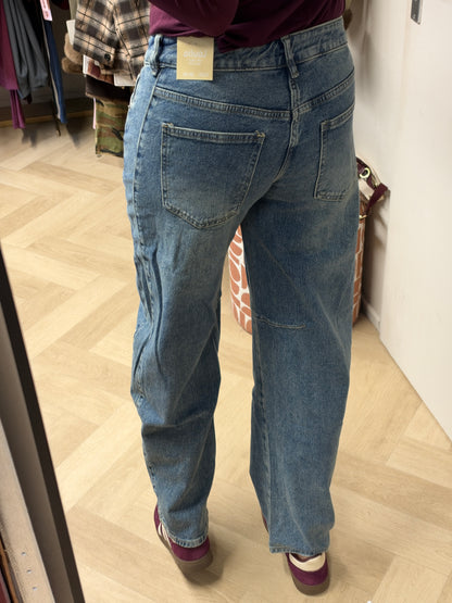 Jeans Laulia Low Waist Balloon Medium Blue