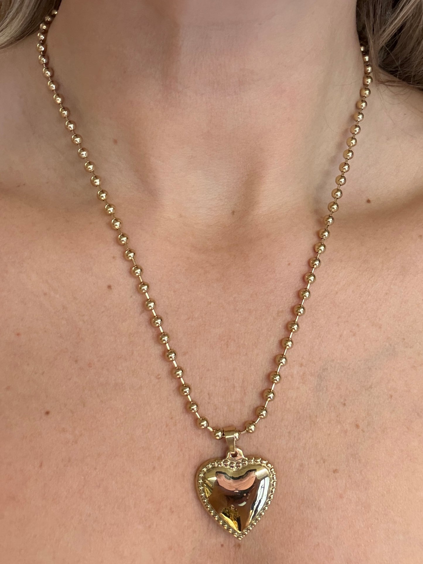 Ketting Bolletjes Klein Hart Goud