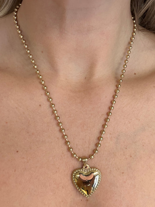 Ketting Bolletjes Klein Hart Goud
