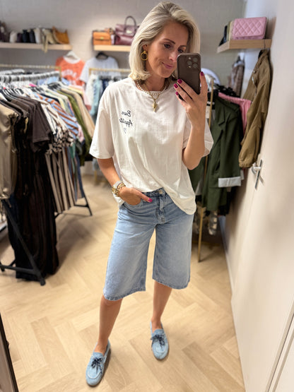 T Shirt Amalfi Strass Wit