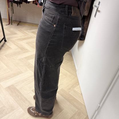 Jeans QH Barrel Fit Zwart Bruin