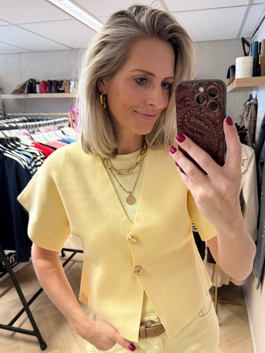 Vest Claire Zachtgeel