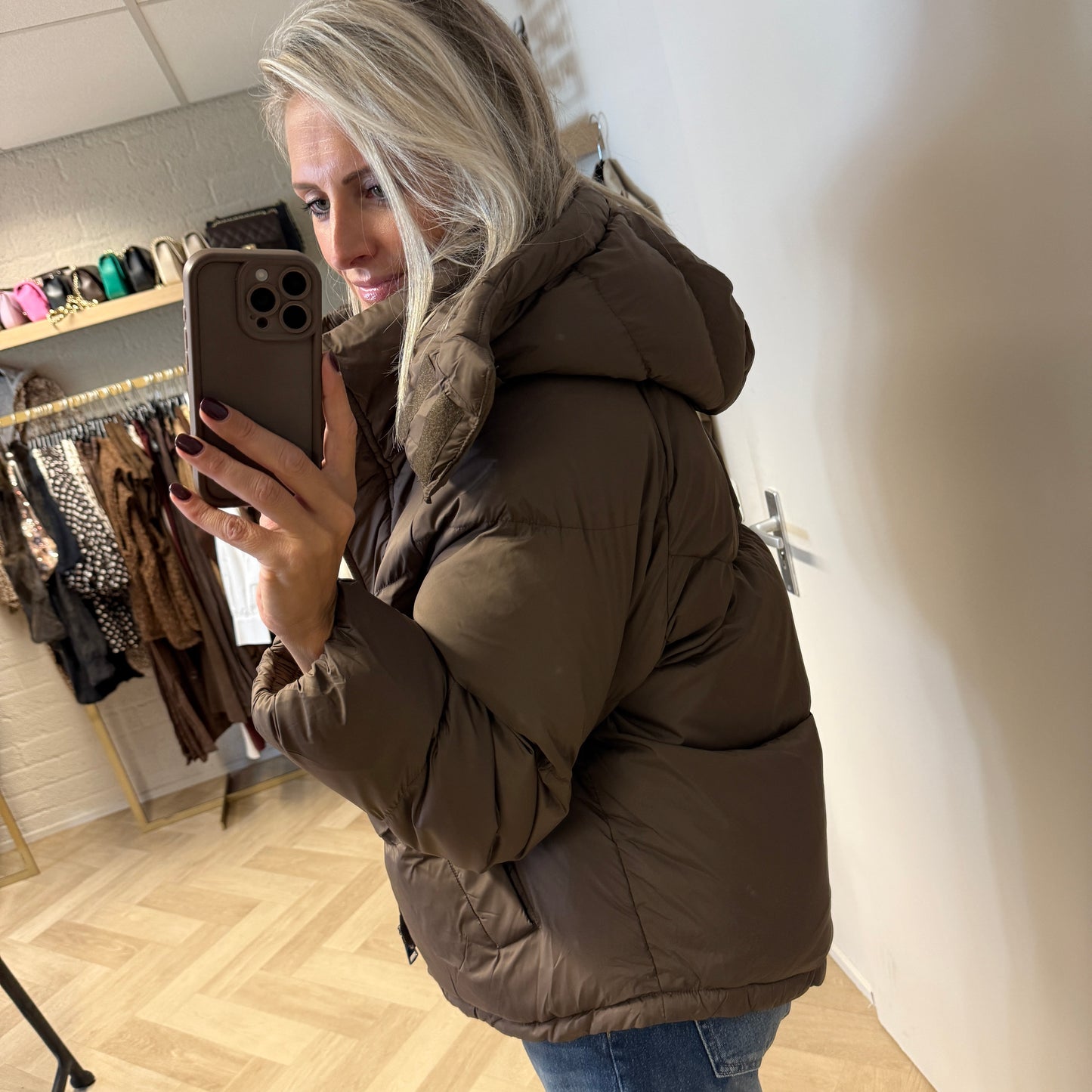 Puffer Jacket Fenna Choco Bruin
