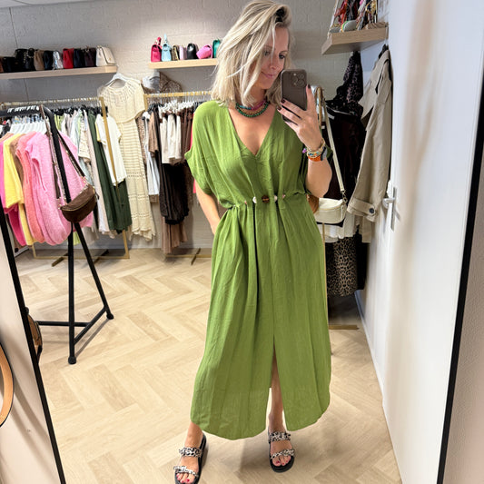Jurk Joos Kralen Limegroen