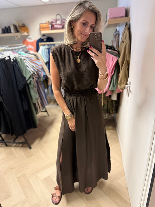 Co Ord Set Jurk Lola Donkerbruin