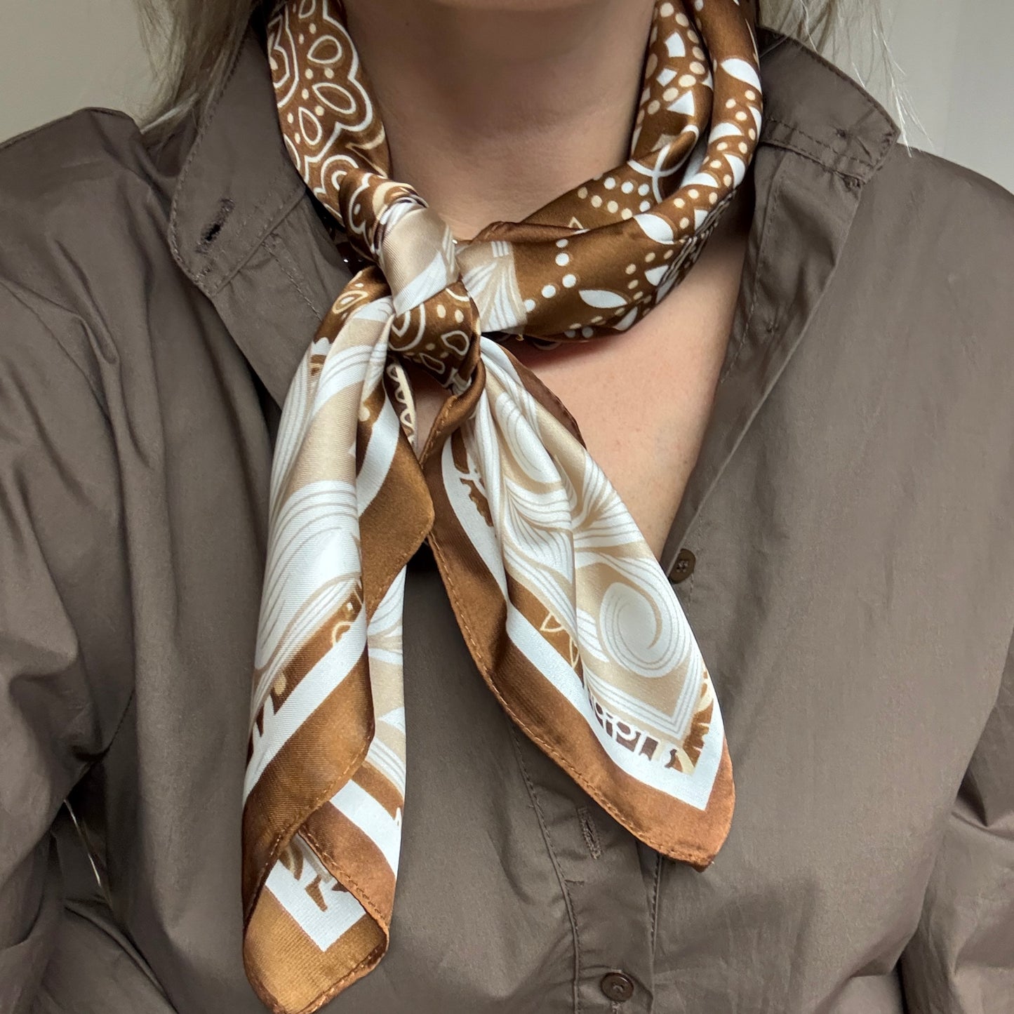 Sjaal Silka Paisley Caramel