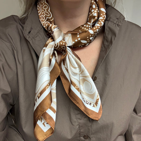 Sjaal Silka Paisley Caramel