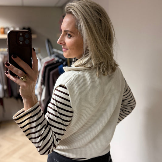 Vest Ellie Rits Ecru