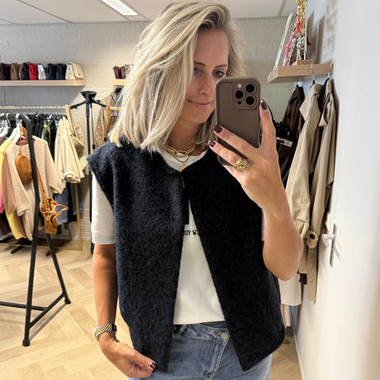 Vest Maxine Furry Donkerblauw