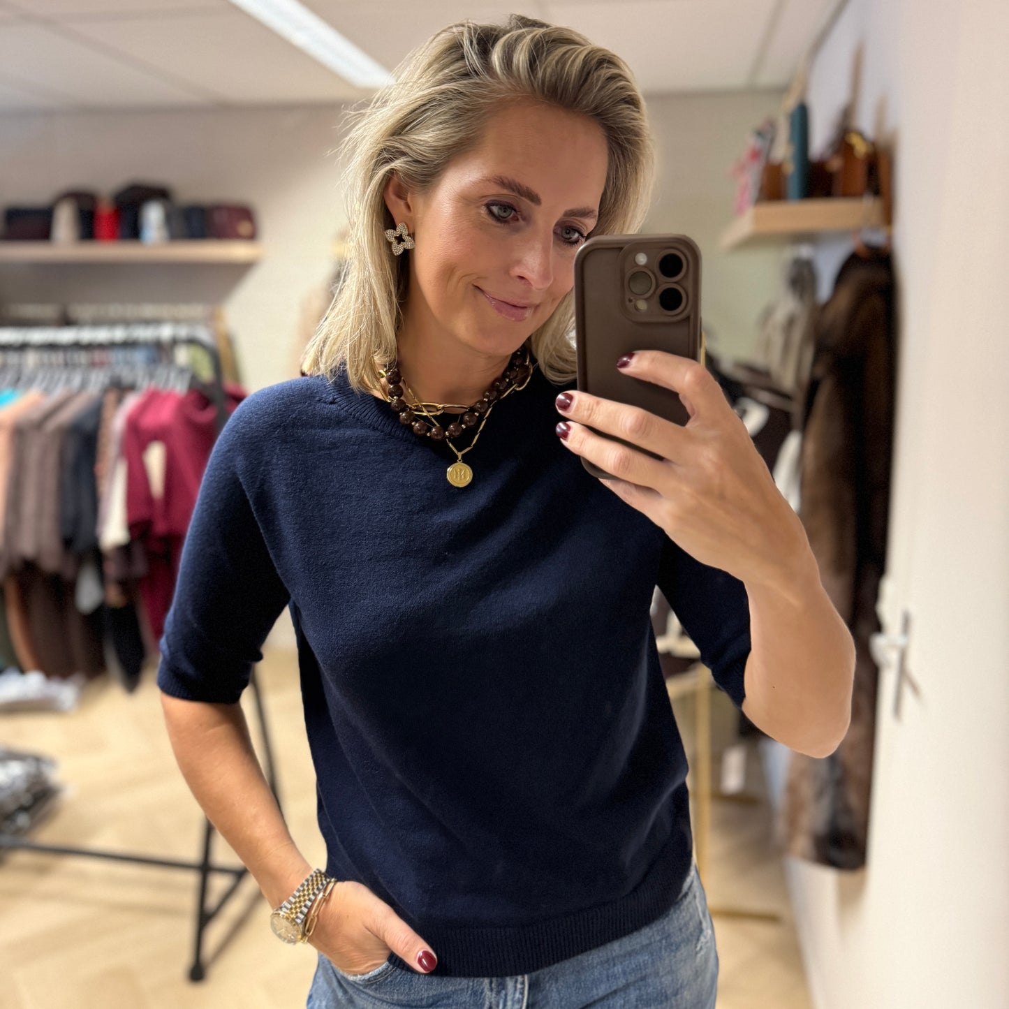 Trui Suzie Viscose Donkerblauw