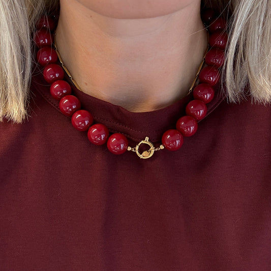 Ketting Isa Kralen Bordeaux