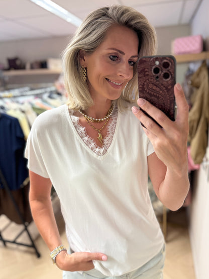Shirt Barbara Kant Wit