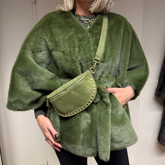 Tas Debby Suède Studs Groen