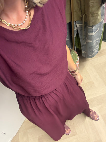 Co Ord Set Jurk Lola Burgundy