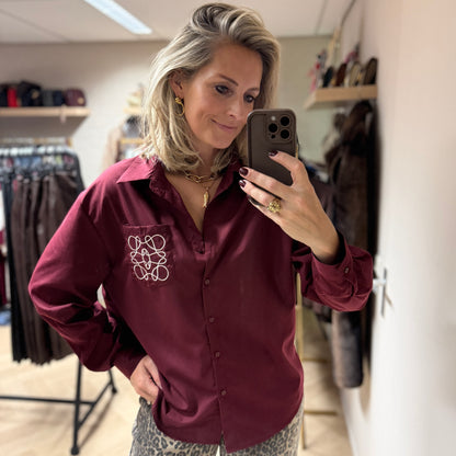 Blouse Fenna Bordeauxrood