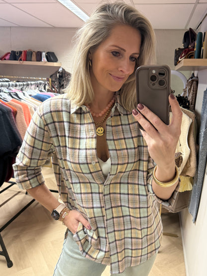 Blouse Julia Ruit Lichtblauw