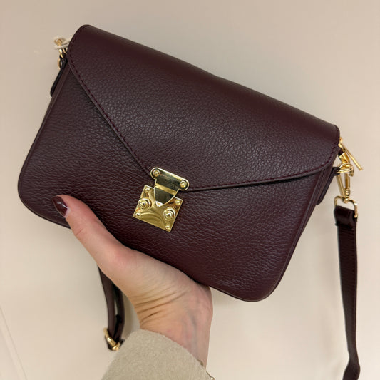 Tas Esther Classic Grain Burgundy